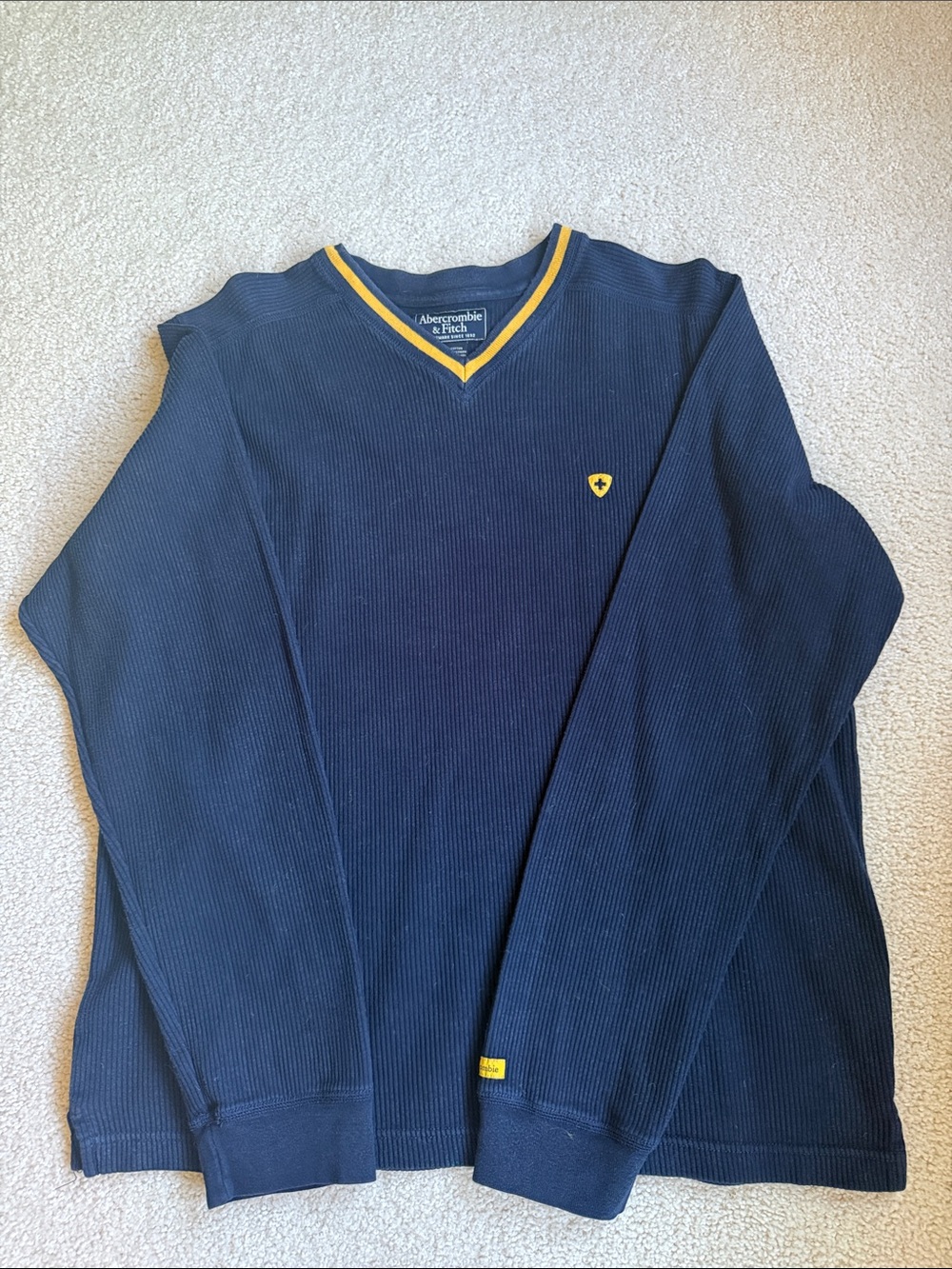 Abercrombie & Fitch navy cotton sweater - L/XL
